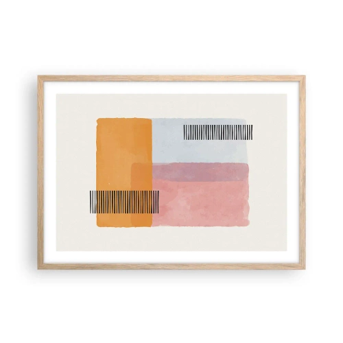 Affiche dans un chêne clair - Poster - D'un coin à l'autre - 70x50 cm