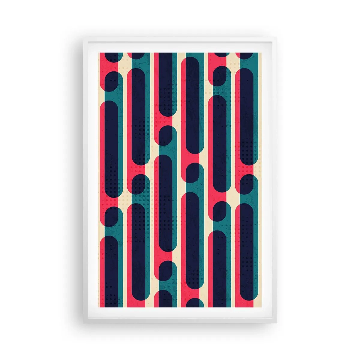 Affiche dans un cadre blanc - Poster - En profondeur et sur l'avant - 61x91 cm