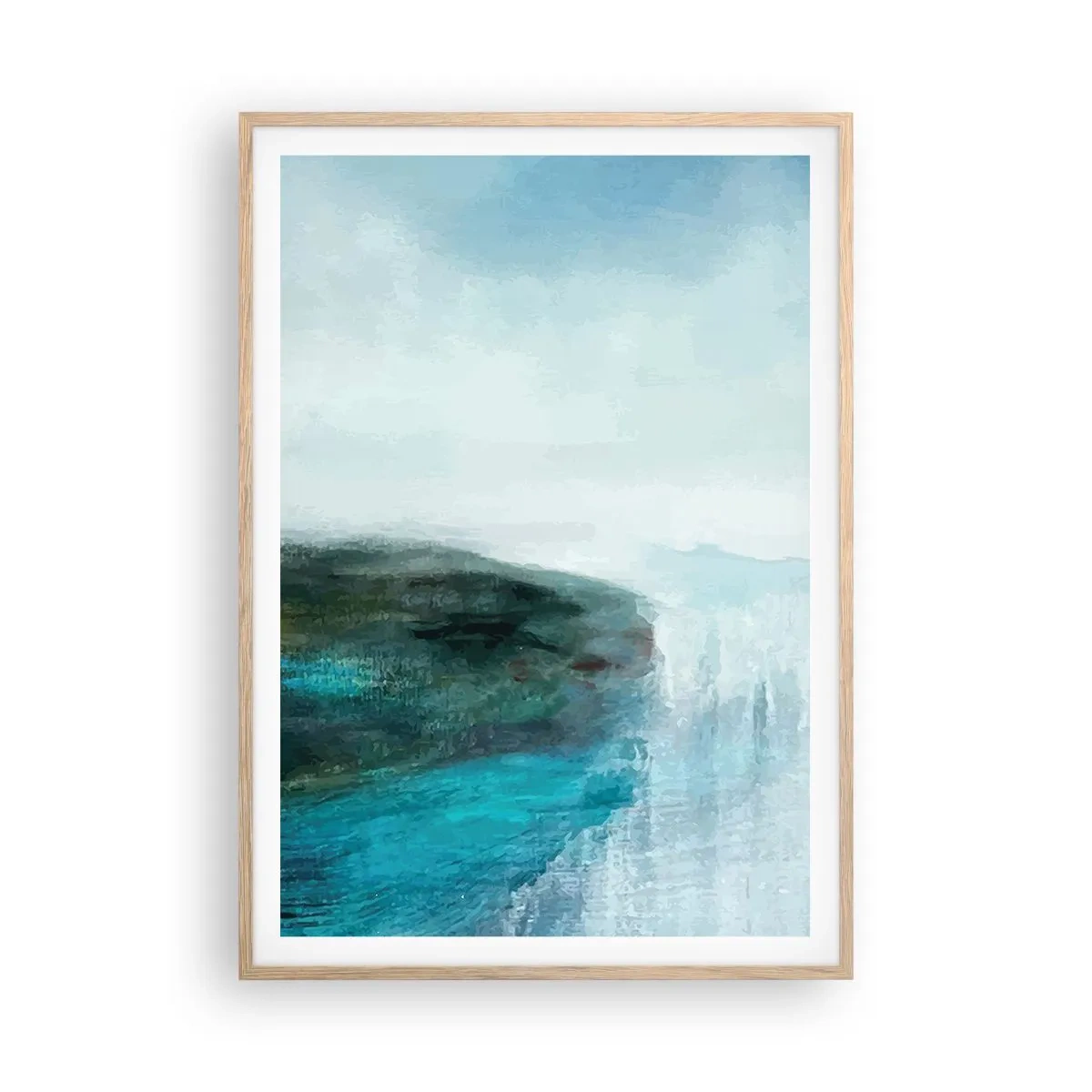 Affiche dans un chêne clair - Poster - Abstraction nautique - 70x100 cm