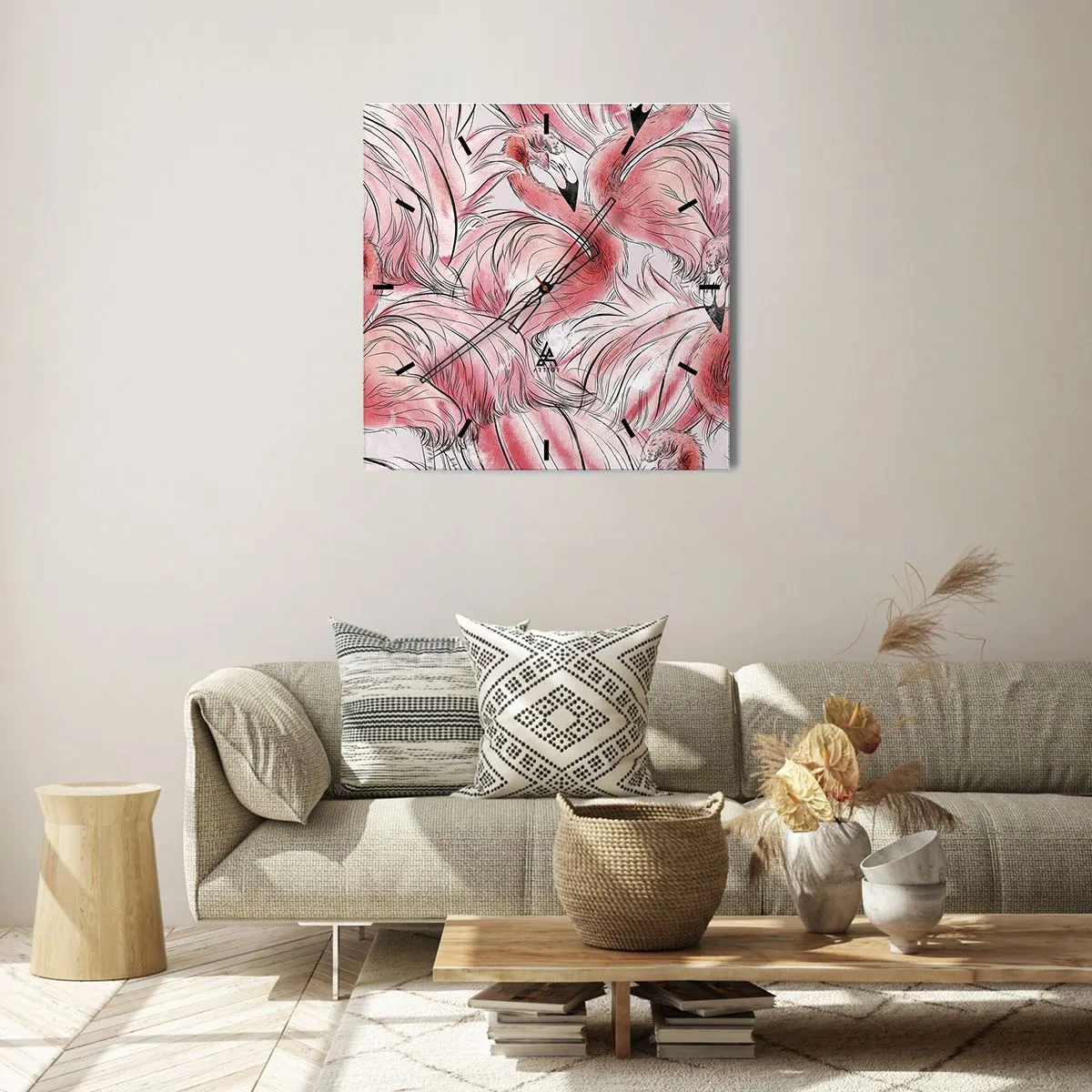 Horloge murale - Pendule murale - Oiseau corps de ballet - 40x40 cm