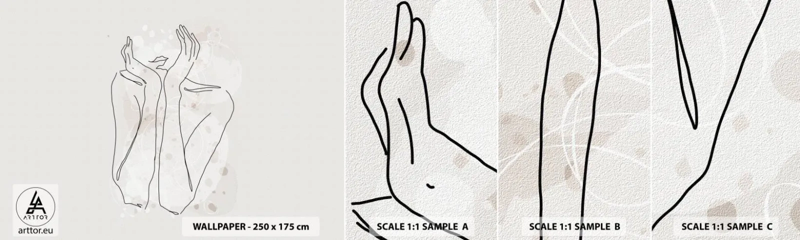 Échantillon De Papier Peint Standard Eco - Instant de rêve - Graphique, Femme, Morceau - 100x30 cm