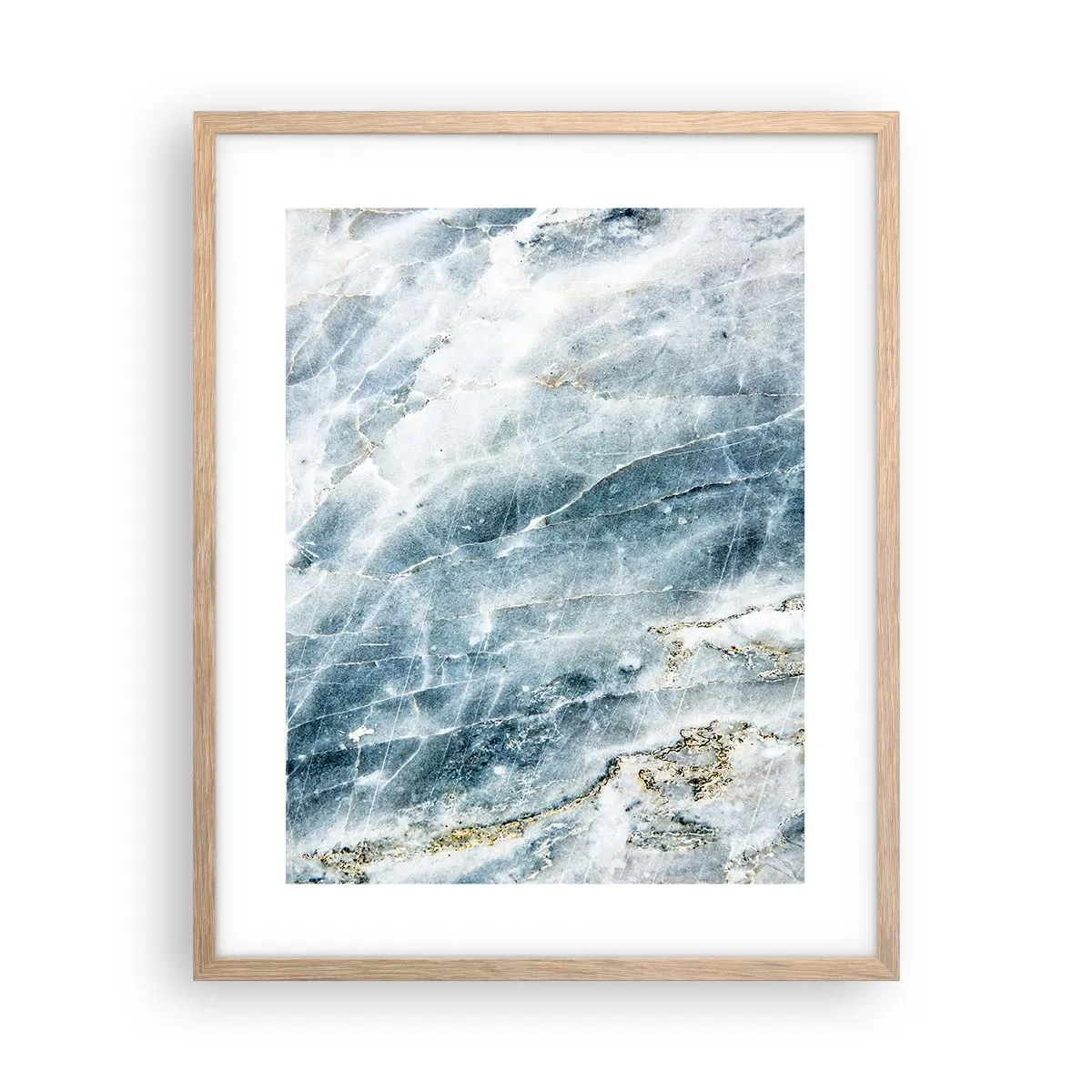 Affiche dans un chêne clair - Poster - Monde de glace - 40x50 cm