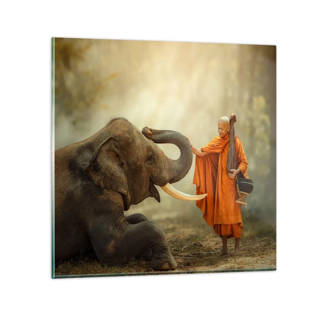 Impression sur verre - Image sur verre - Rencontre en voyageant - 40x40 cm