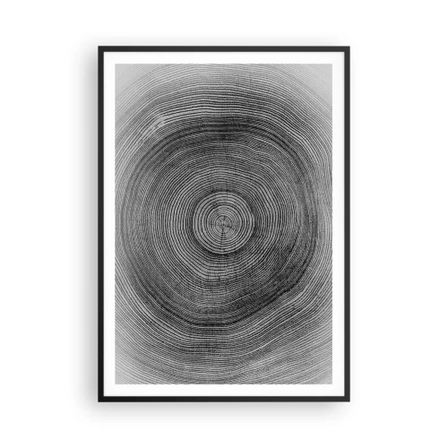 Affiche dans un cadre noir - Poster - Signe du temps - 70x100 cm