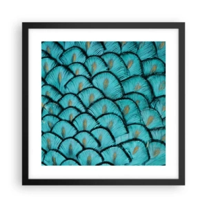 Affiche dans un cadre noir - Poster - Le grand gala des plumes - 40x40 cm