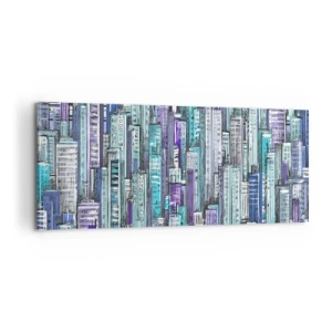 Impression sur toile - Image sur toile - Bleuâtre avec le ciel - 100x40 cm