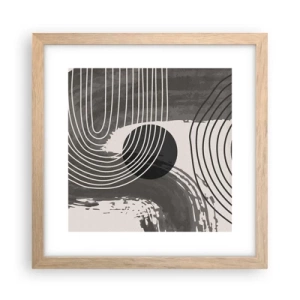 Affiche dans un chêne clair - Poster - L'ovale gagne - 30x30 cm