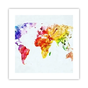 Affiche - Poster - Toutes les couleurs du monde - 40x40 cm