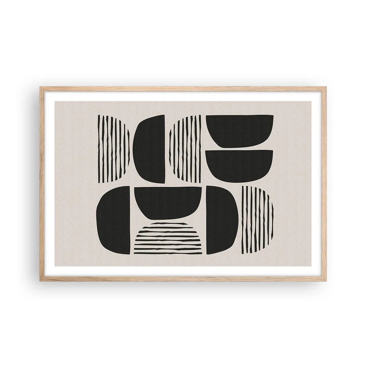 Affiche dans un chêne clair - Poster - Offres sans enthousiasme - 91x61 cm