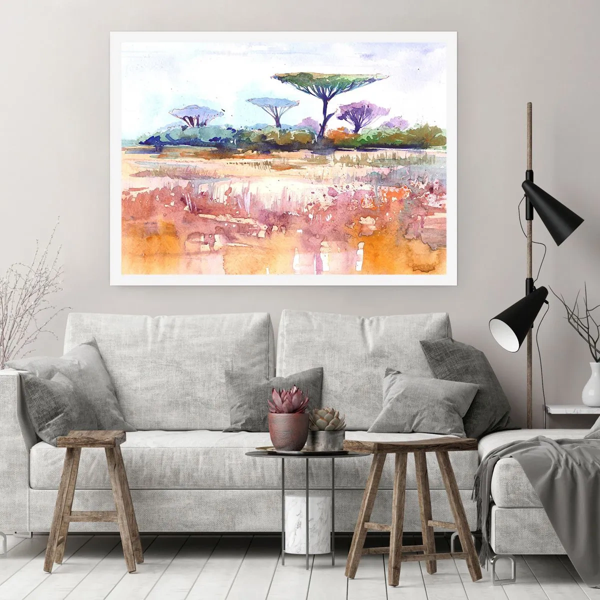 Affiche - Poster - Couleurs de savane - 91x61 cm