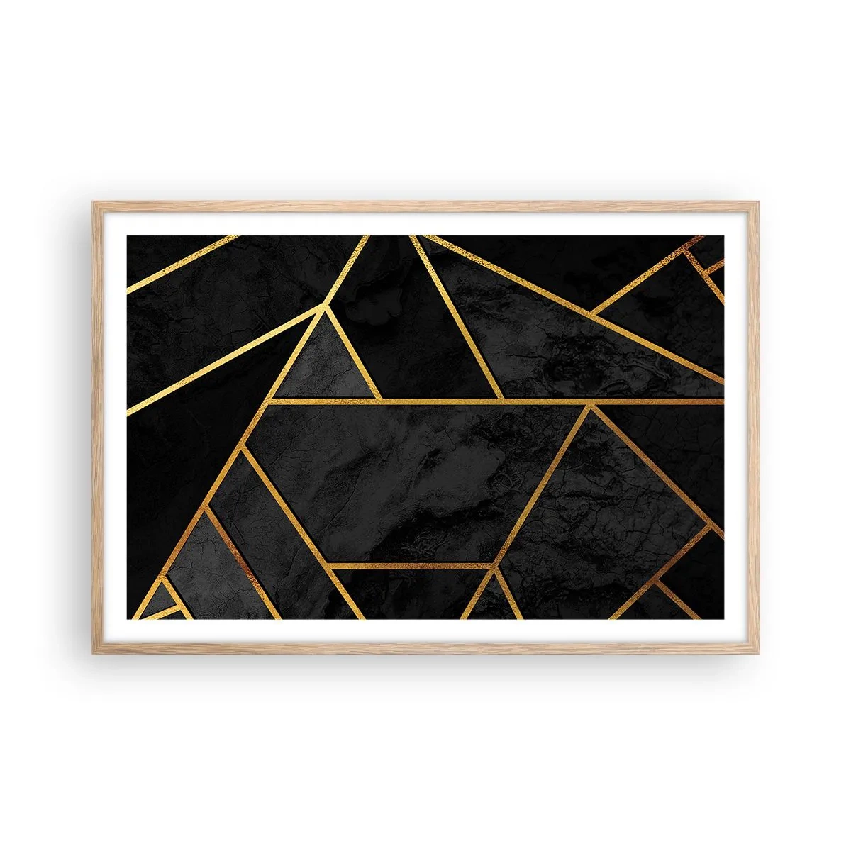 Affiche dans un chêne clair - Poster - Obscurité et éclat - 91x61 cm