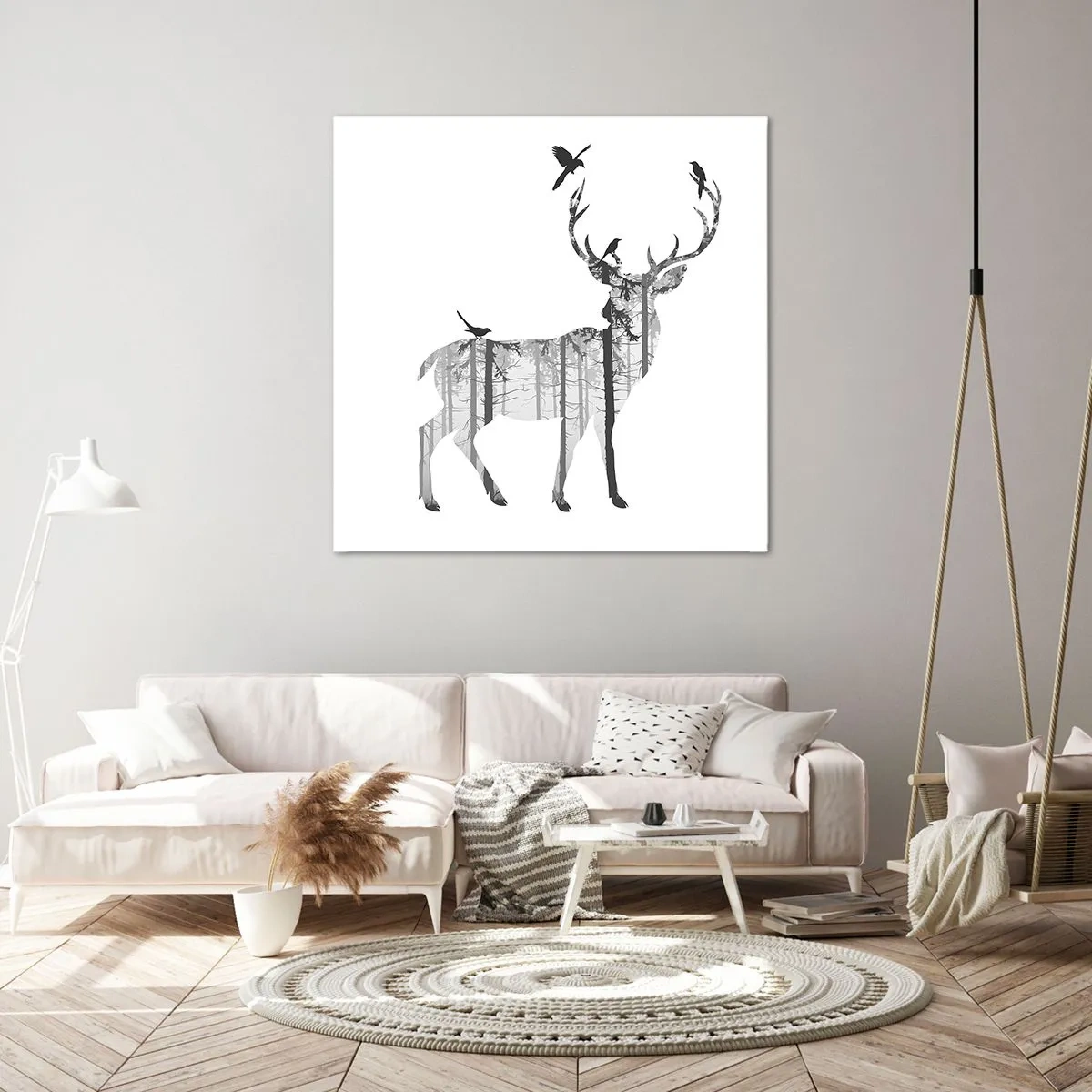 Impression sur toile - Image sur toile - La bonne âme de la forêt - 70x70 cm