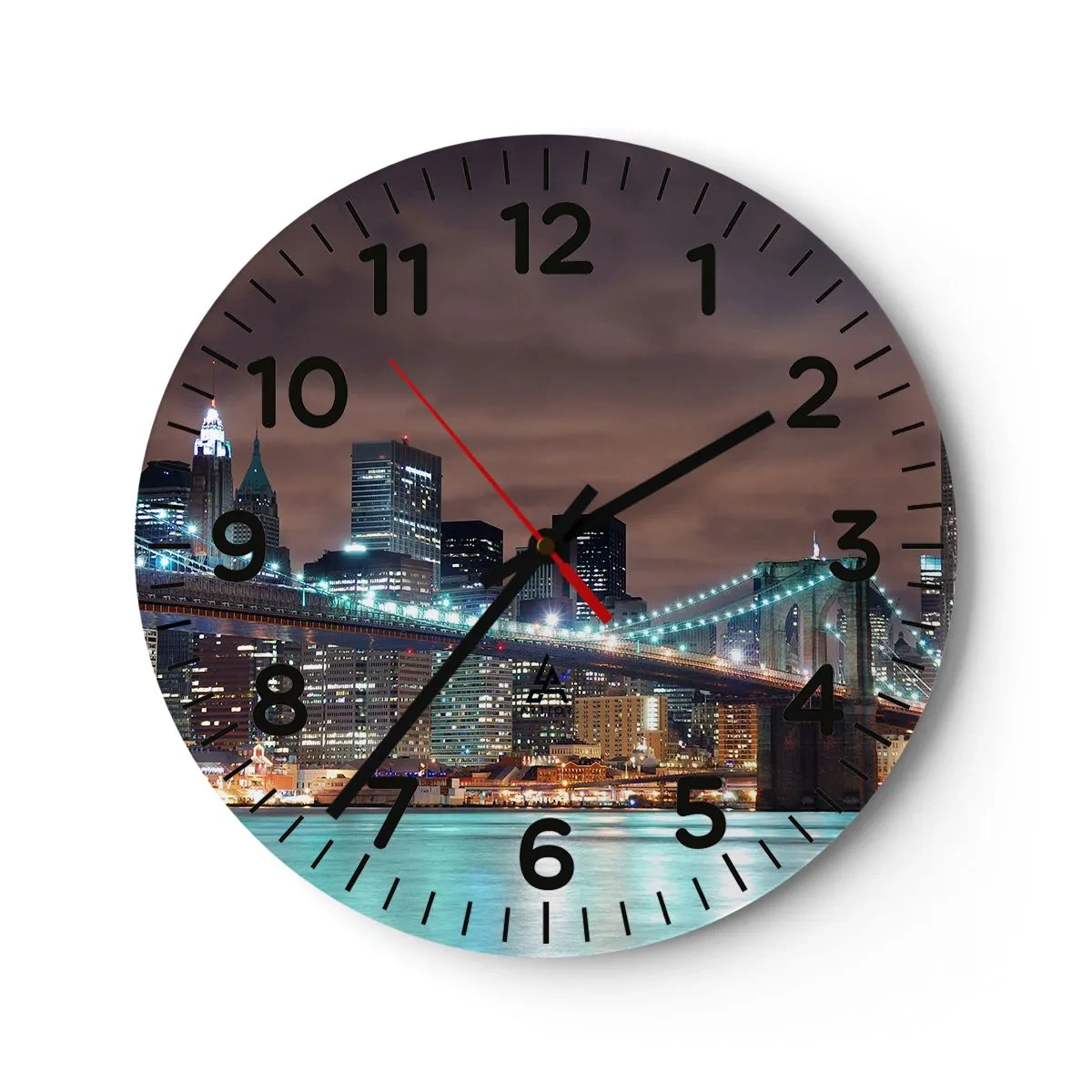 Horloge murale - Pendule murale - Lumières des grandes villes - 40x40 cm