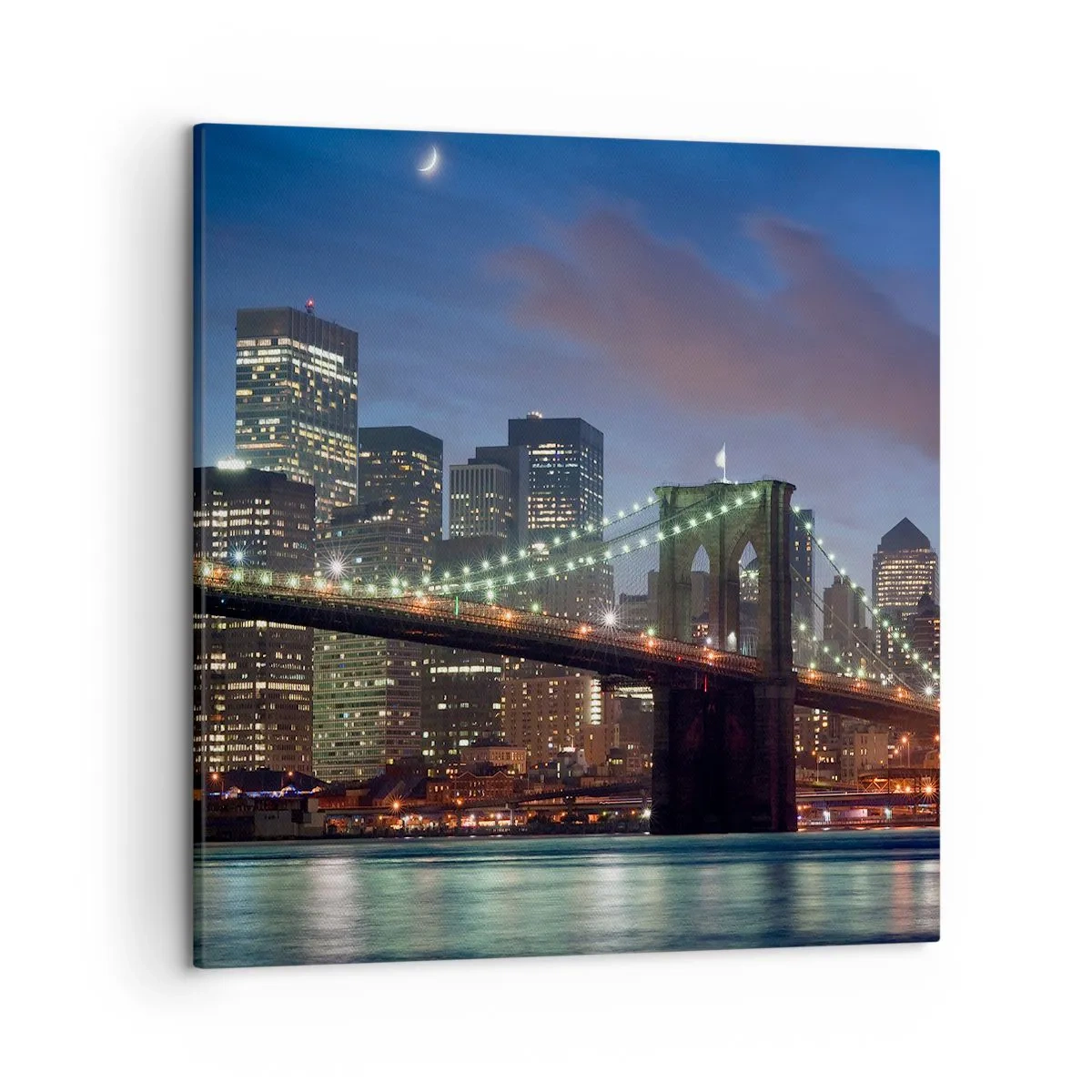 Impression sur toile - Image sur toile - Nuit rougeoyante - 50x50 cm