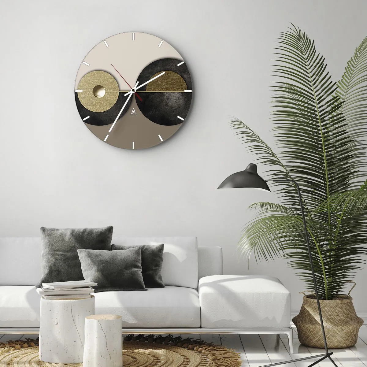 Horloge murale - Pendule murale - Variations autour du cercle - 40x40 cm