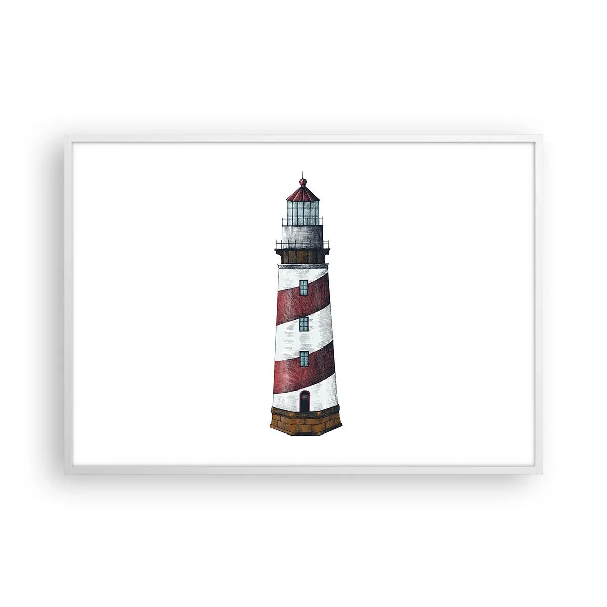 Affiche dans un cadre blanc - Poster - Toujours sur ses gardes - 100x70 cm