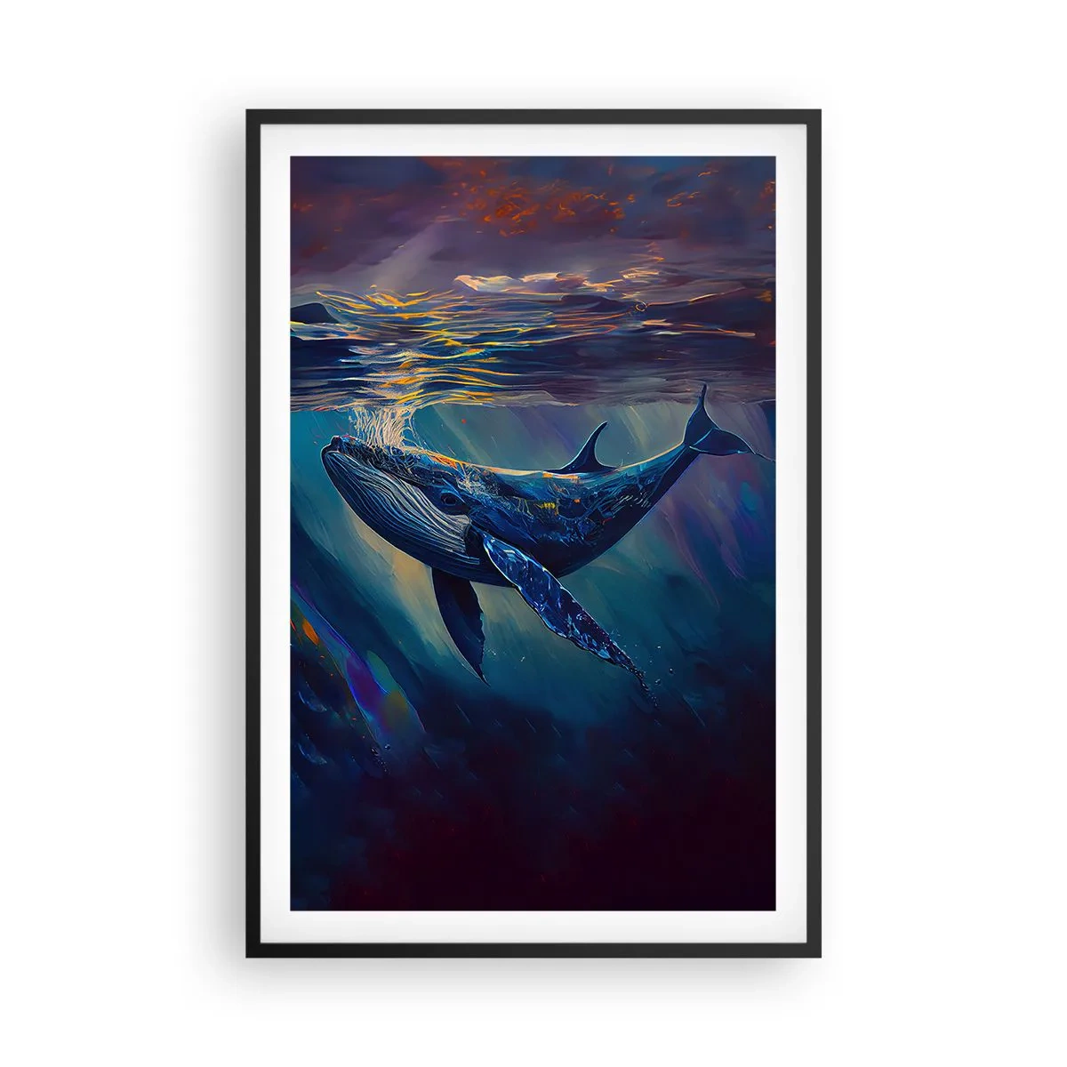 Affiche dans un cadre noir - Poster - Bienvenue dans mon monde - 61x91 cm