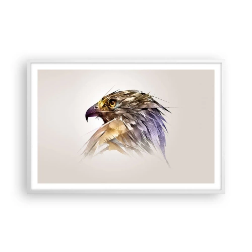 Affiche dans un cadre blanc - Poster - Portrait d'un guerrier - 91x61 cm