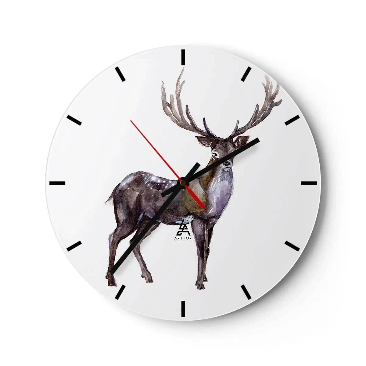 Horloge murale - Pendule murale - Roi de la forêt du nord - 40x40 cm