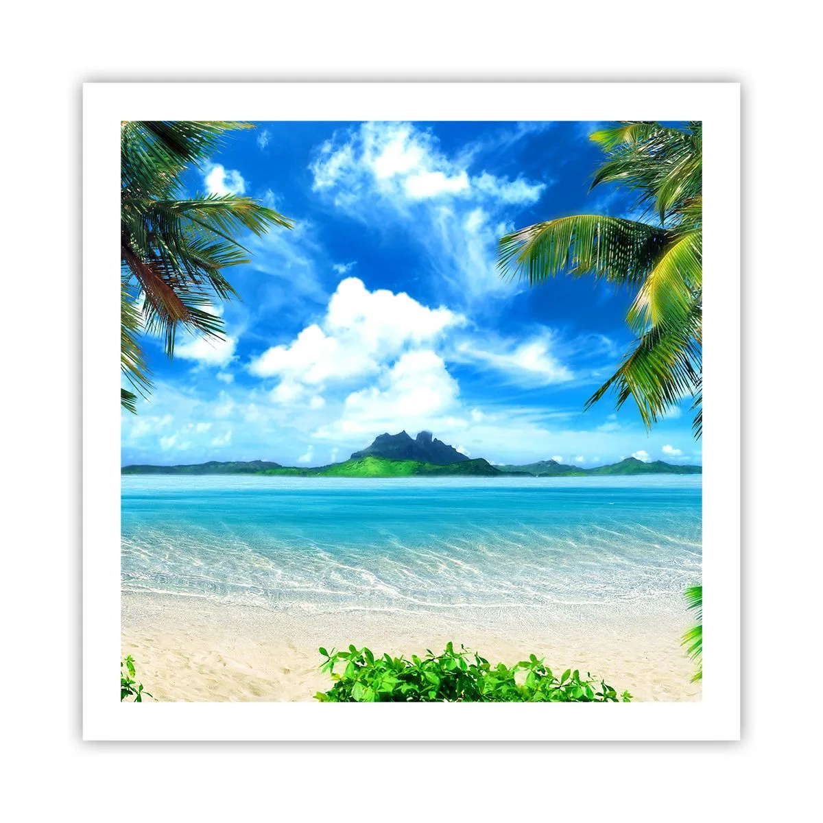 Affiche - Poster - L'azur des tropiques - 60x60 cm