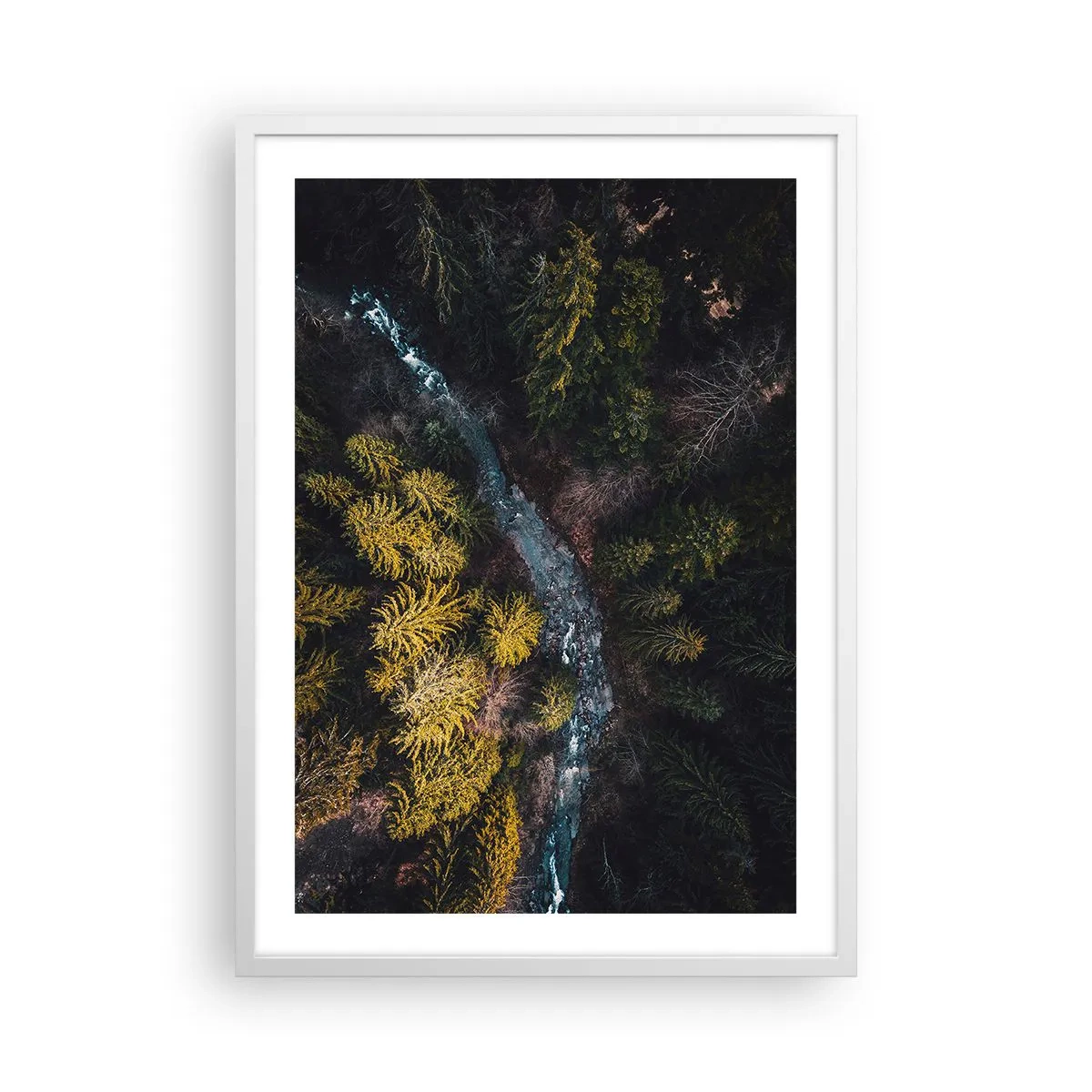 Affiche dans un cadre blanc - Poster - De plus en plus vite - 50x70 cm