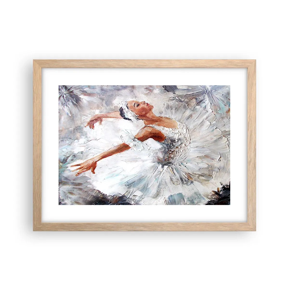 Affiche dans un chêne clair - Poster - Délicat et léger comme du tulle - 40x30 cm