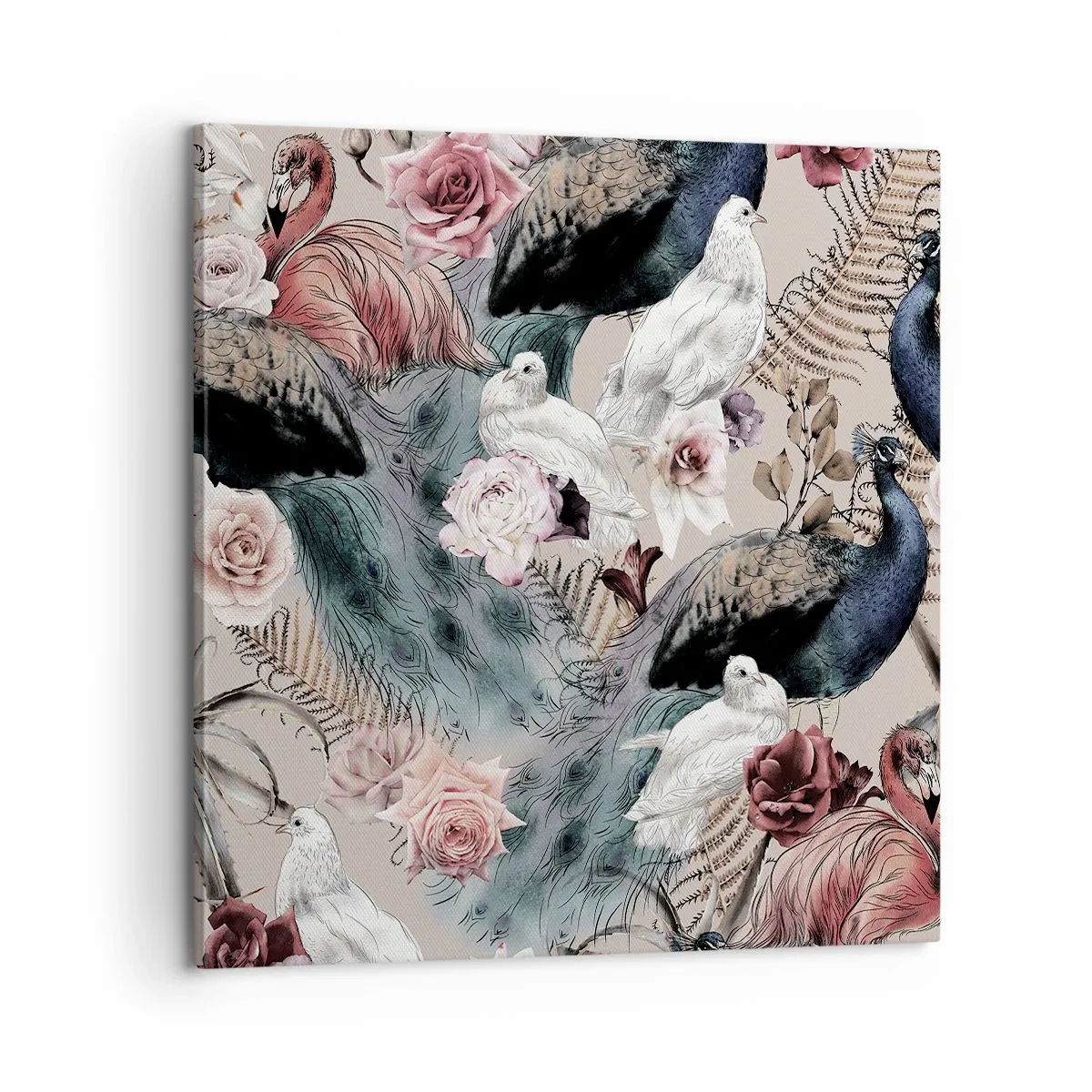 Impression sur toile - Image sur toile - Dans un jardin de palace - 60x60 cm