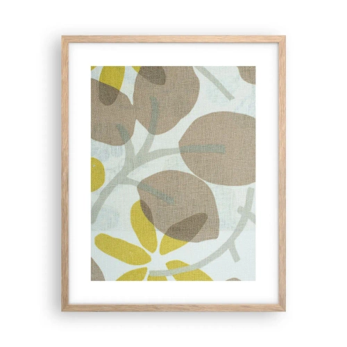 Affiche dans un chêne clair - Poster - Composition en plein soleil - 40x50 cm