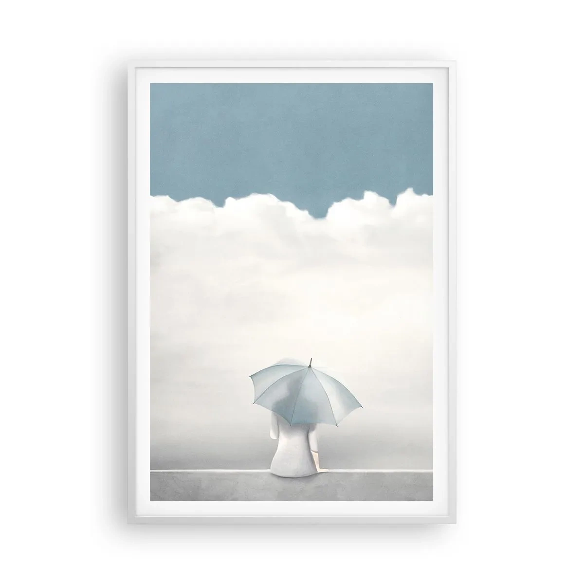 Affiche dans un cadre blanc - Poster - Aux confins de la réalité et des rêves - 70x100 cm