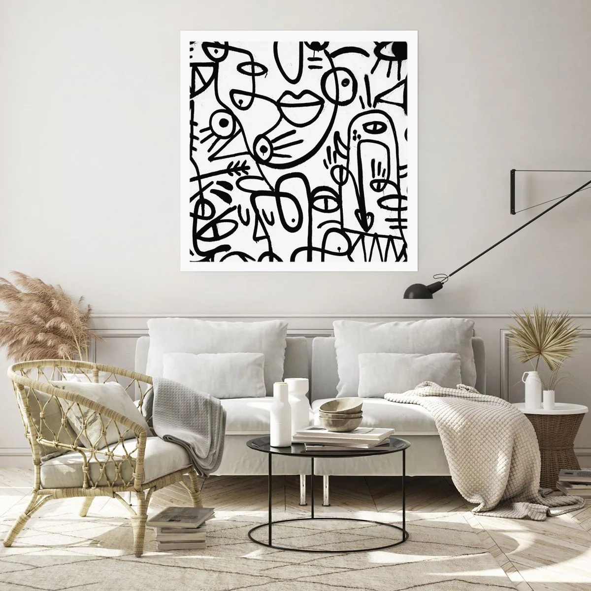 Affiche - Poster - Visages et mirages - 40x40 cm