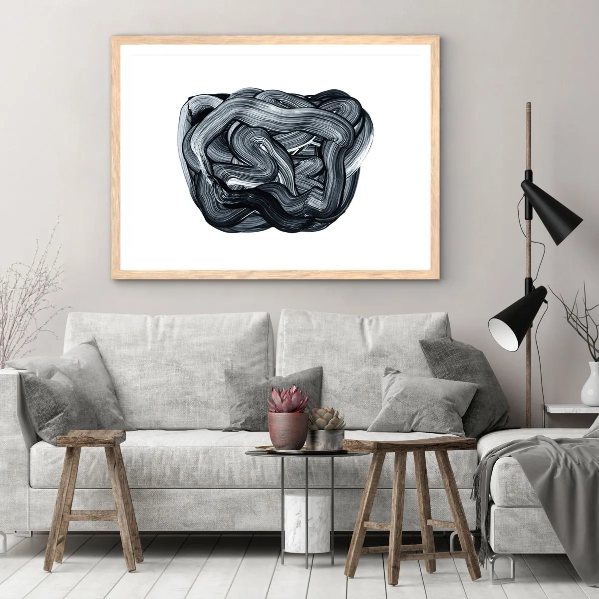 Affiche dans un chêne clair - Poster - Ce n'est pas si simple - 50x40 cm