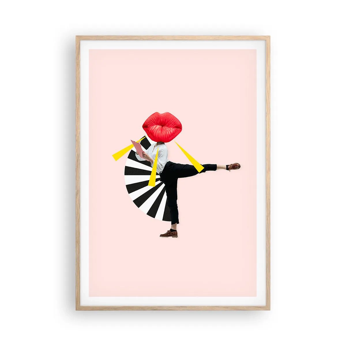 Affiche dans un chêne clair - Poster - Pop-art surréaliste - 70x100 cm