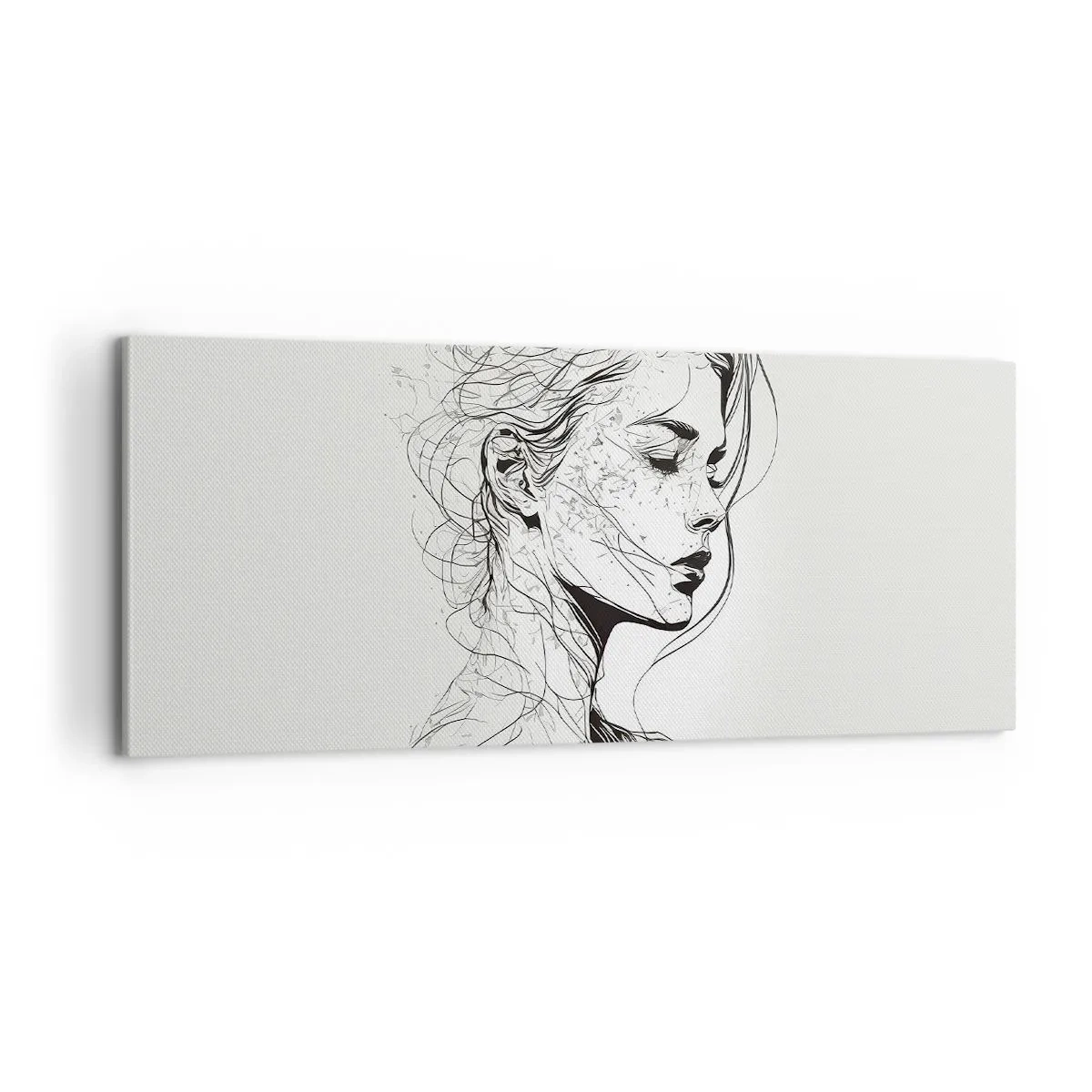 Impression sur toile - Image sur toile - Portrait en pensée - 100x40 cm