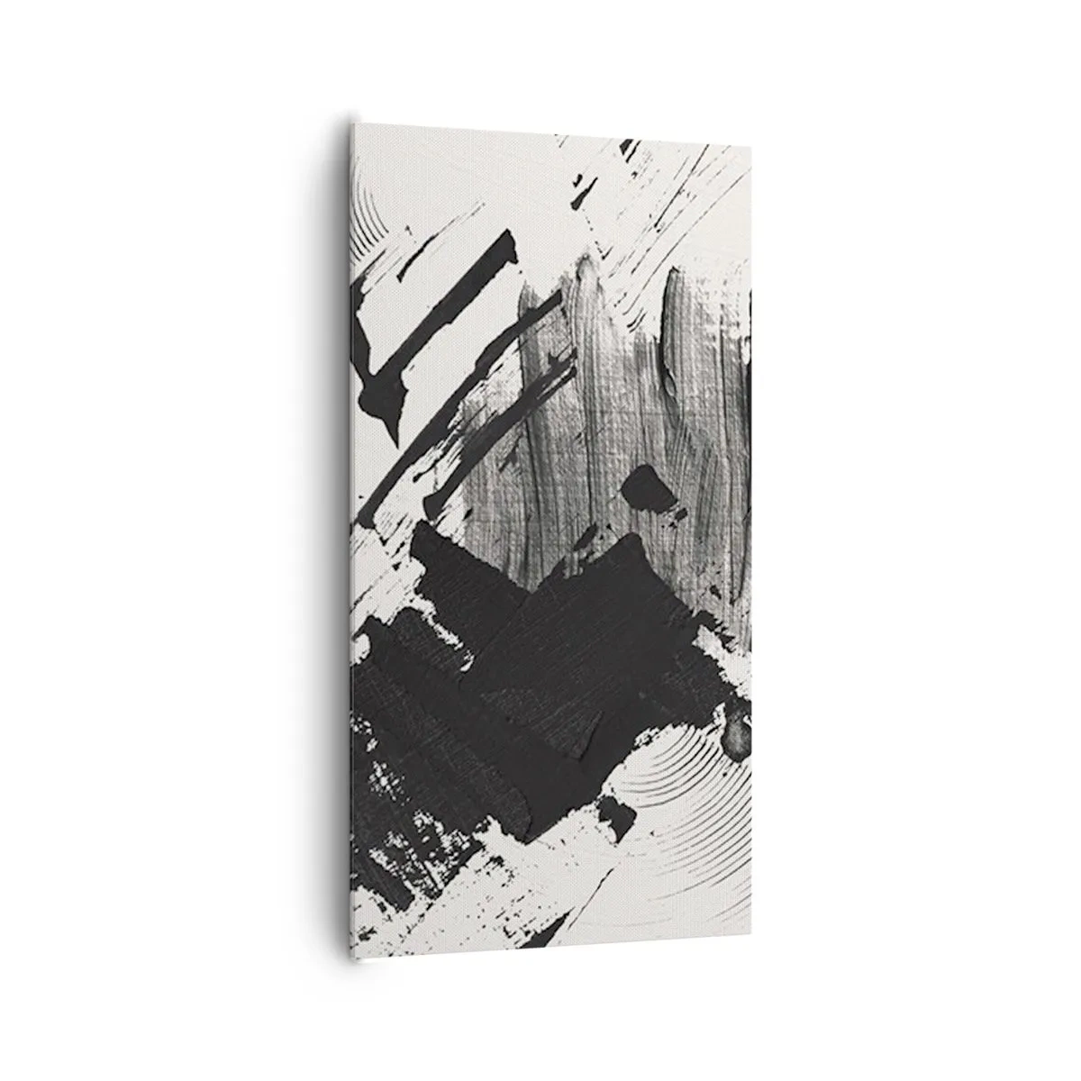 Impression sur toile - Image sur toile - Abstraction – expression du noir - 65x120 cm