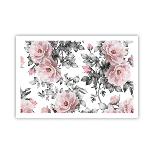 Affiche - Poster - Se perdre dans les fleurs des roses - 91x61 cm