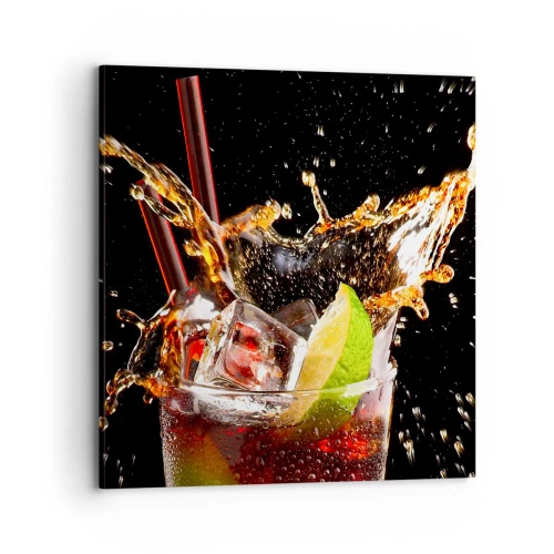 Impression sur toile - Image sur toile - Joie et énergie des couleurs - 70x70 cm