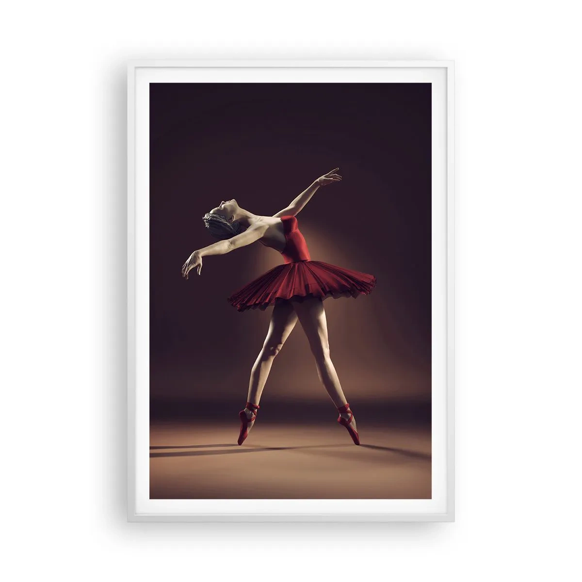 Affiche dans un cadre blanc - Poster - Une danseuse étoile - 70x100 cm