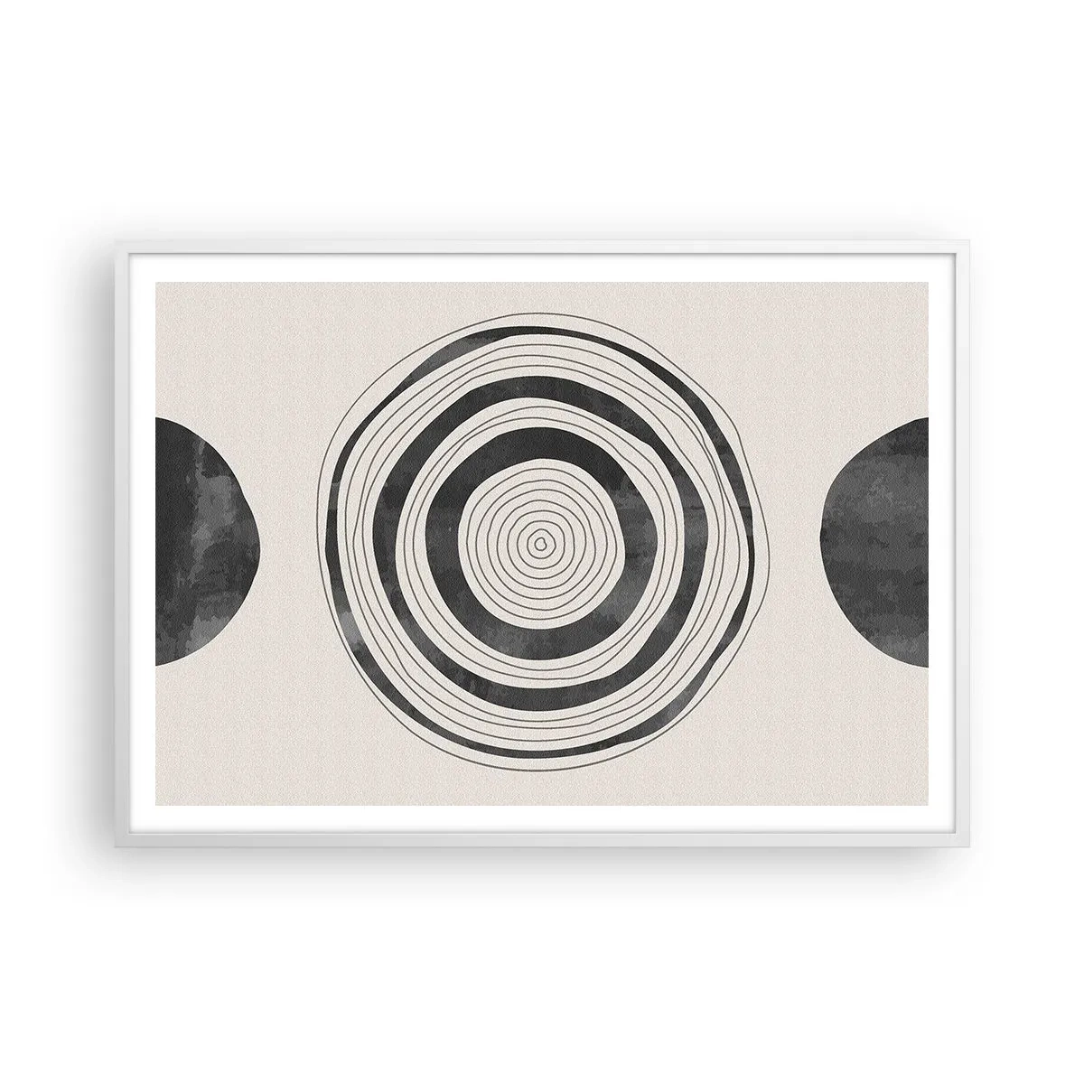 Affiche dans un cadre blanc - Poster - Ce qui est important c'est ce qu'il y a entre les deux - 100x70 cm