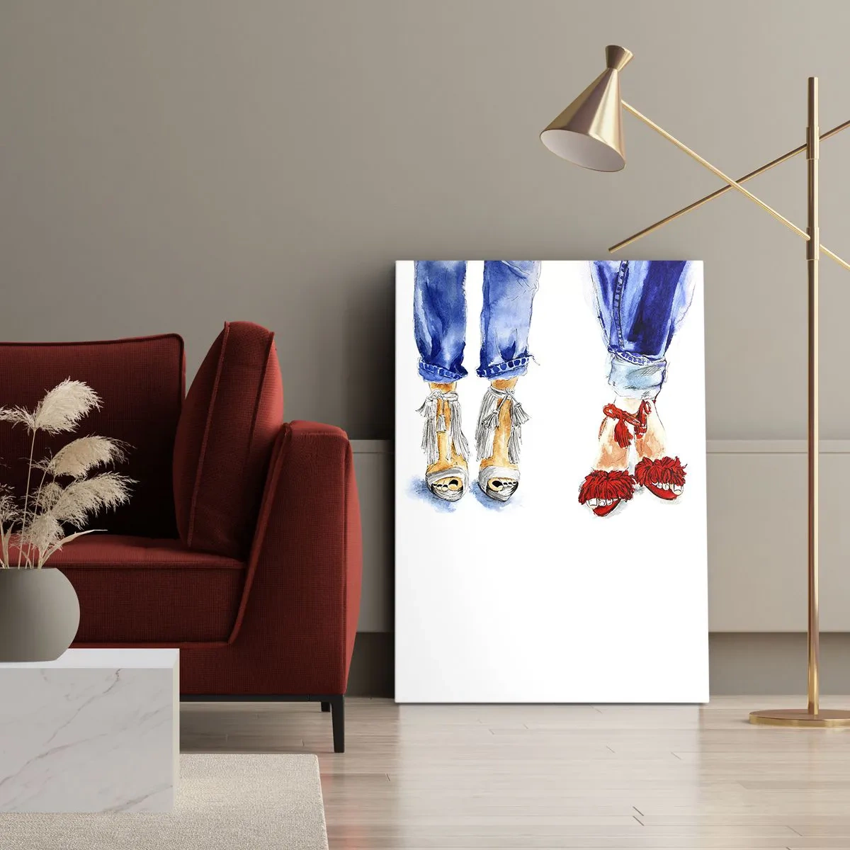 Impression sur toile - Image sur toile - Peut-être irons-nous nous promener? - 45x80 cm