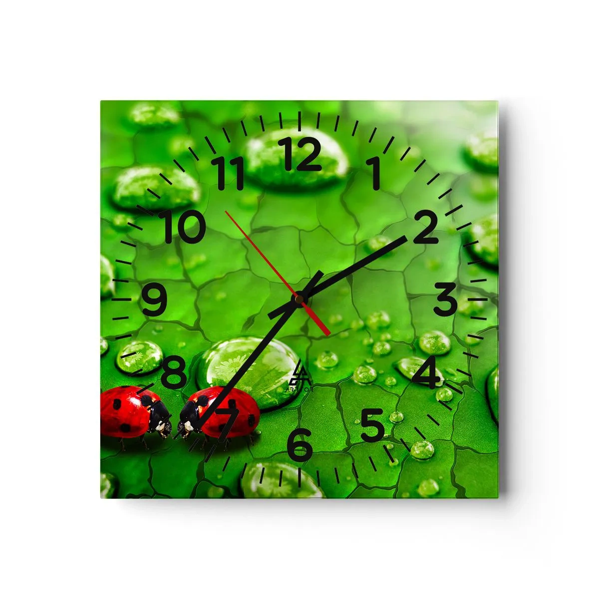 Horloge murale - Pendule murale - Rendez-vous au vert - 40x40 cm