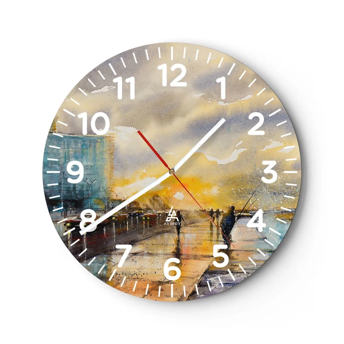 Horloge murale - Pendule murale - La vie sur le rivage - 30x30 cm
