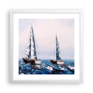 Affiche dans un cadre blanc - Poster - Confrérie du vent - 40x40 cm