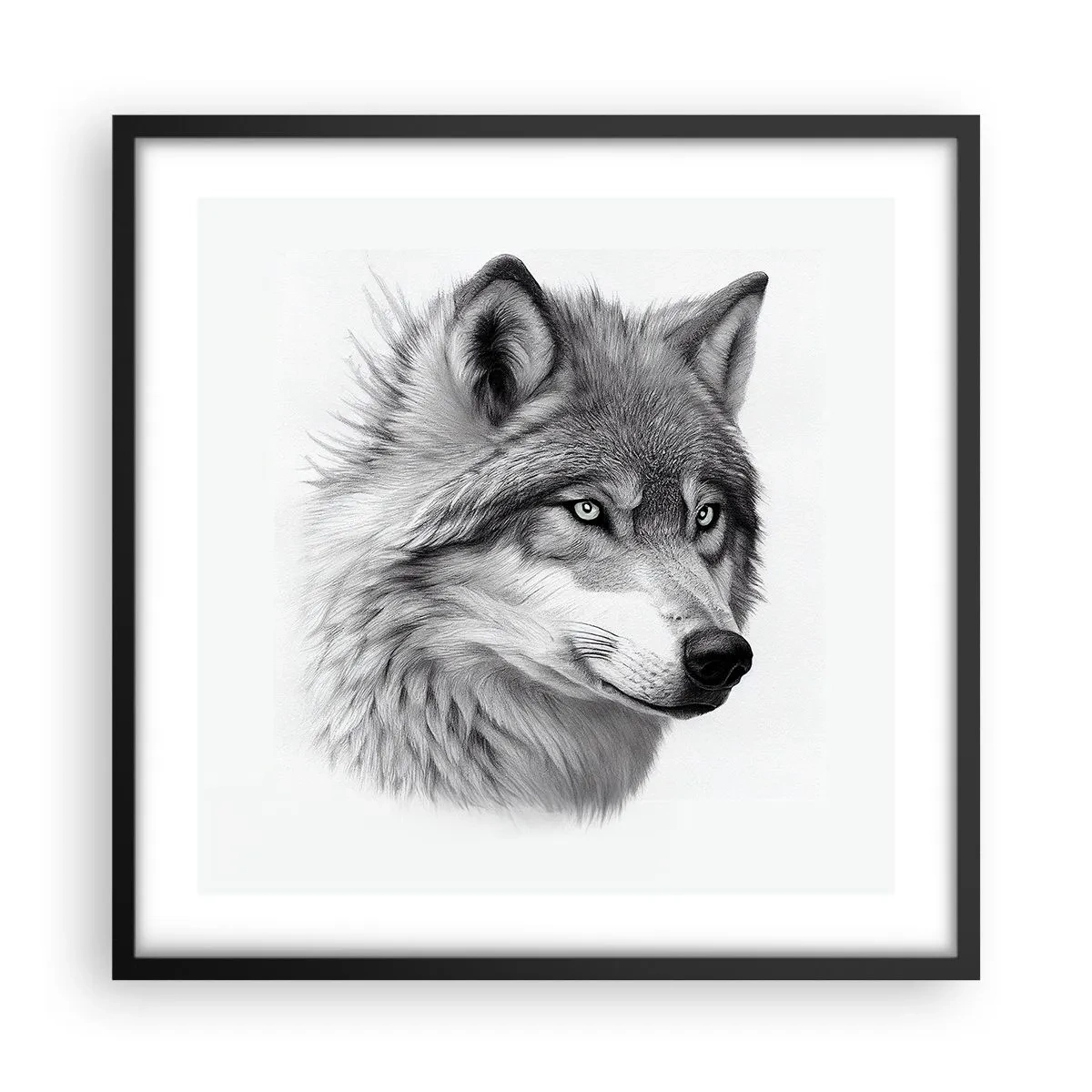 Affiche dans un cadre noir - Poster - Alpha – sans aucun doute - 50x50 cm