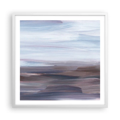 Affiche dans un cadre blanc - Poster - Éléments : eau - 60x60 cm
