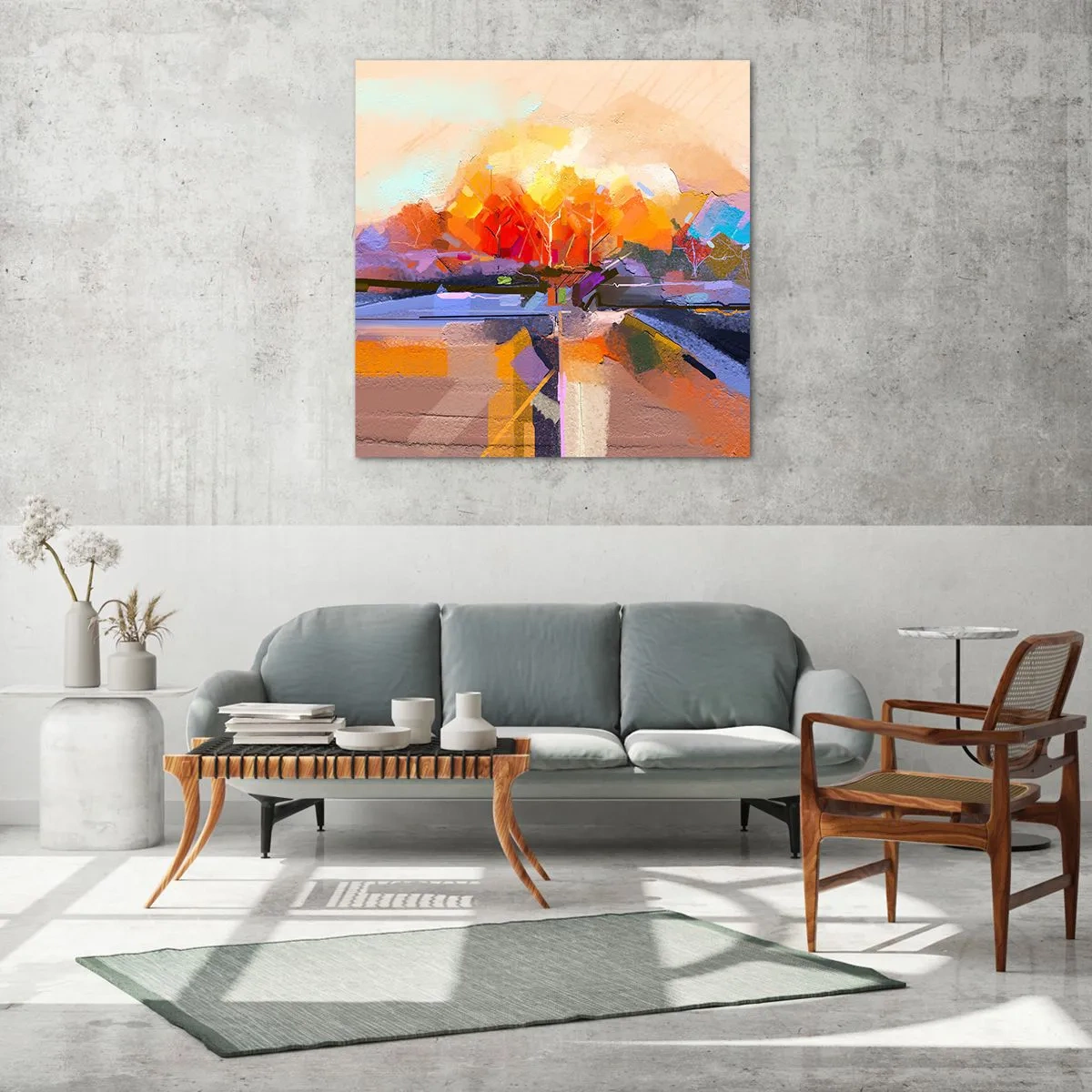 Impression sur verre - Image sur verre - L'automne est arrivé - 60x60 cm