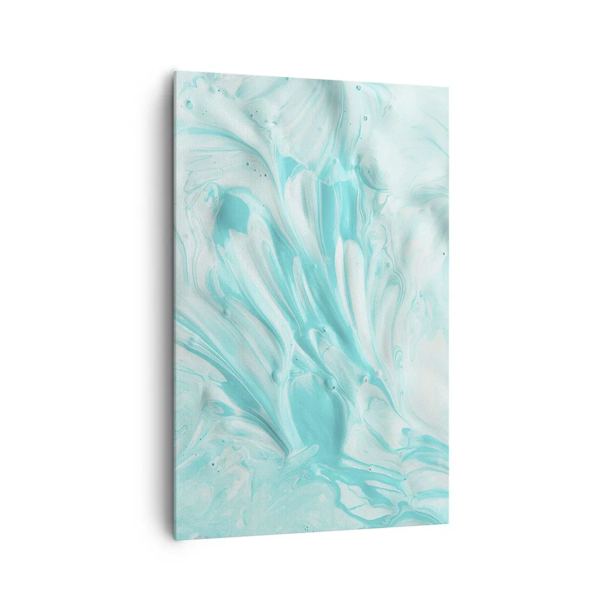 Impression sur toile - Image sur toile - Un motif abstrait dans des tons pastel de bleu et de blanc. - 80x120cm - Ensemble pour toujours - Décoration murale moderne pour le salon et la chambre ARTTOR