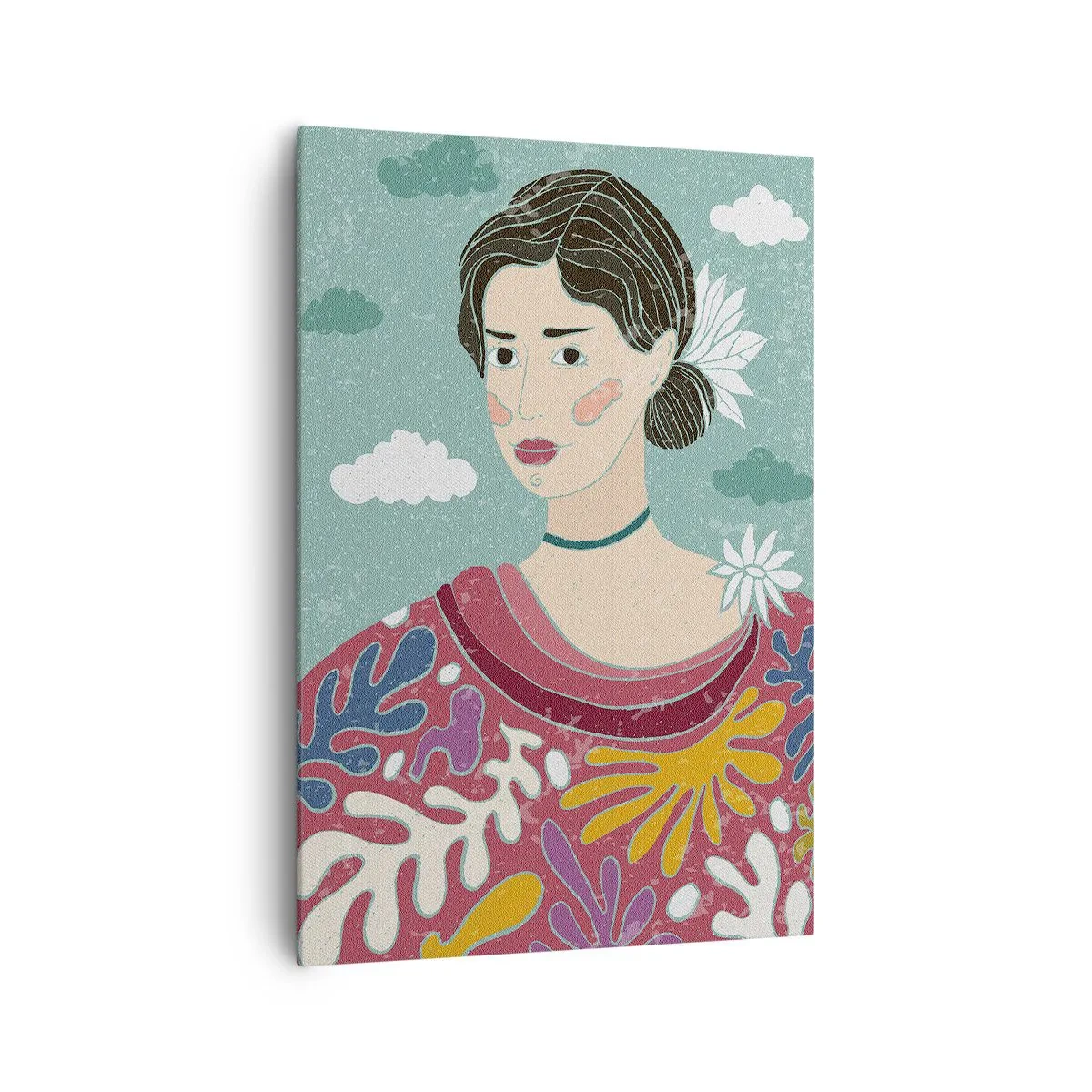 Impression sur toile - Image sur toile - Avec de la mélancolie dans les yeux - 70x100 cm