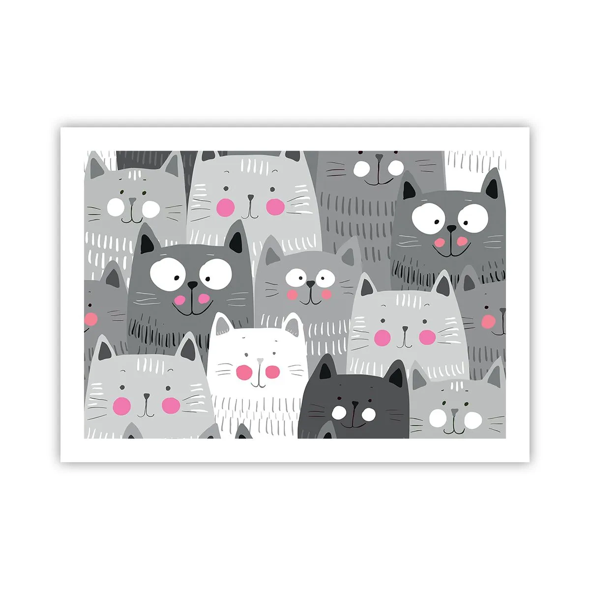 Affiche - Poster - Le monde des chats - 70x50 cm