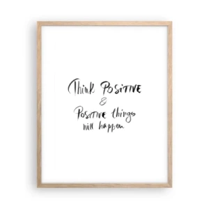 Affiche dans un chêne clair - Poster - Comment vivre? - 40x50 cm