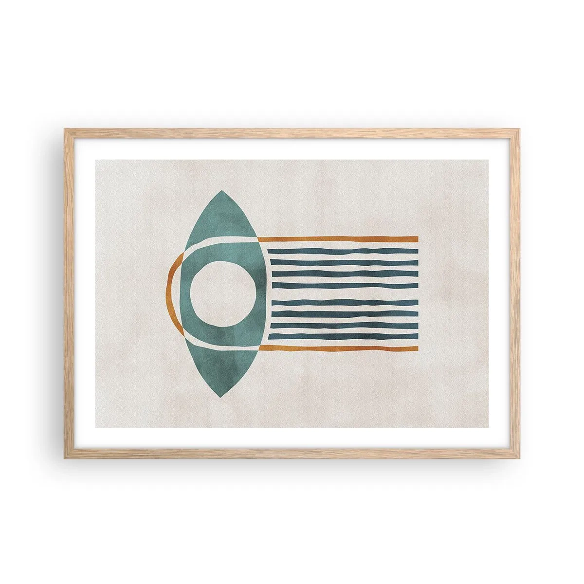 Affiche dans un chêne clair - Poster - Signes et rituels - 70x50 cm